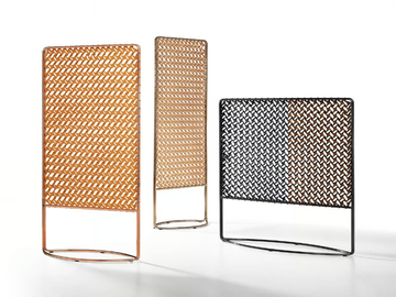 SUNRISE - Leather screen and painted metal structure by Midj