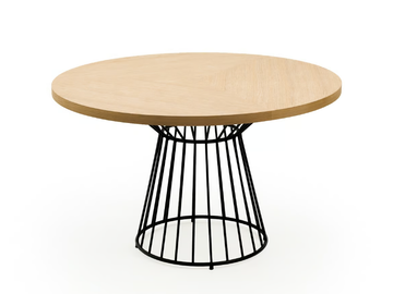 CAROL - Round wooden table by Mila Maurizi