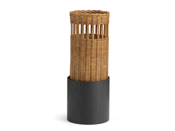 SAVARIN LARGE - Woven wicker vase by Mila Maurizi