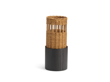 SAVARIN SMALL - Woven wicker vase by Mila Maurizi
