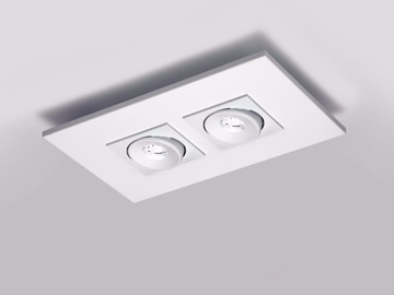 MARC 3367 - LED adjustable rectangular aluminium spotlight by Milan Iluminación
