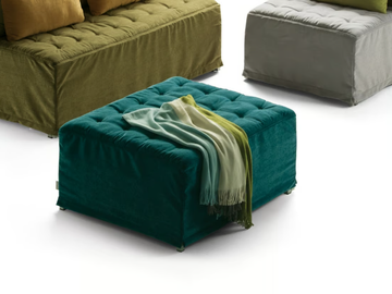 DORSEY - Tufted fabric pouf bed by Milano Bedding
