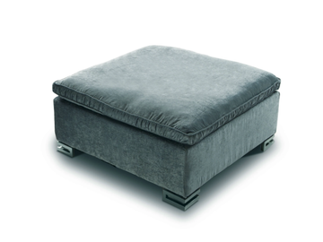 GARRISON - Upholstered fabric pouf by Milano Bedding