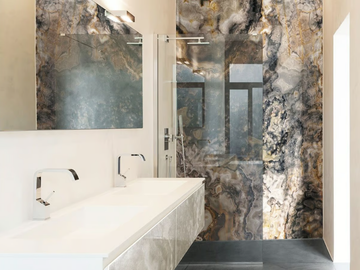 MAGMA - Decorated glass Decorative panel by MILLE997