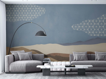 PAESAGGIO - Geometric landscape wallpaper by MILLE997