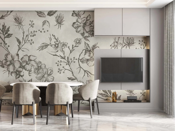 SHEBBYS - Panoramic wallpaper with floral pattern by MILLE997