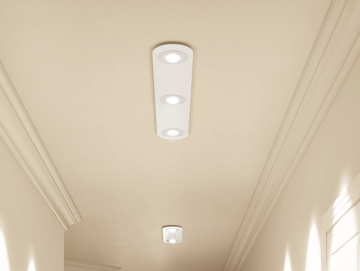 TET MULTI - LED glass and aluminium ceiling lamp by Millelumen
