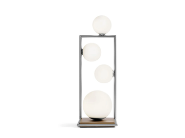 BUBLE - LED glass and steel table lamp with dimmer by Miloox