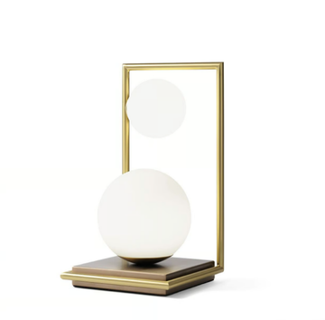 BUBLE - LED glass and steel table lamp with dimmer by Miloox