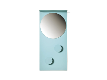 HOOK Lightblue - Painted metal hall mirror by Miloox