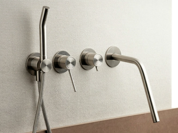 CORSIVO 11490-01144-0711-G20 - 4 hole wall-mounted stainless steel bathtub set by MINA