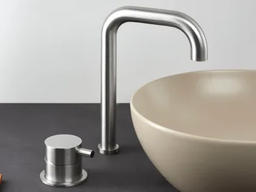 DIMENSIONE74 61734 - 2 hole countertop stainless steel washbasin mixer by MINA