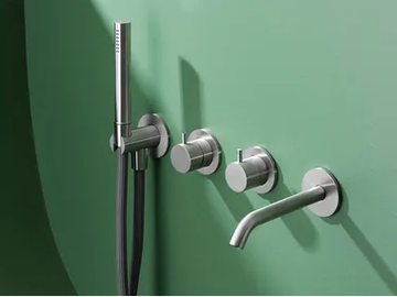 IVI 8016-8900-0825-0700-G50S - Wall-mounted 4 hole stainless steel bathtub set by MINA