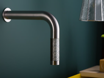 REVITRUM 12551 - Wall-mounted Glass and Stainless Steel sink spout by MINA