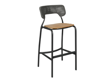 MINDO 102 - High aluminium garden stool with back by Mindo
