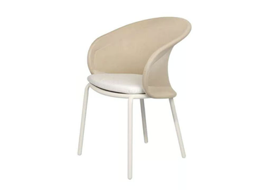 MINDO 114 - Recycled plastic garden chair with integrated cushion by Mindo