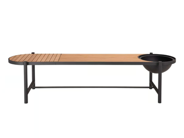 MINDO 117 - Teak garden bench with integrated planter by Mindo