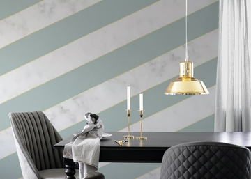 DIAGONAL MARBLE - Striped Ecological fire retardant non-woven paper wallpaper by Mineheart