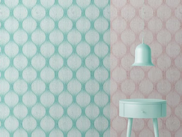 GEOMETRIC BULBS - Optical non-woven paper wallpaper strip by Mineheart