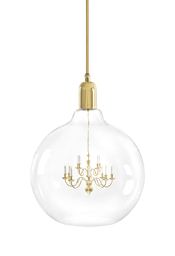 KING EDISON GRANDE - Blown glass pendant lamp by Mineheart