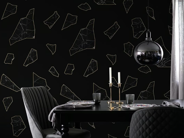 MARBLE FRAGMENT - Motif fire retardant non-woven paper wallpaper by Mineheart