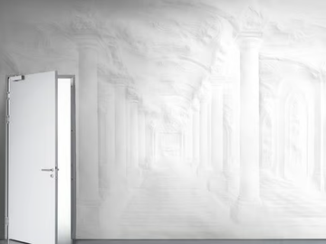 PAPER PALACE FOLDED COLUMNS - Trompe l'oeil vinyl wallpaper by Mineheart