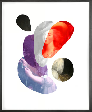 SHAPE AND COLOUR LADY 3 - Canvas print by Mineheart