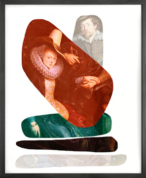 SHAPE AND COULOR COUPLE - Canvas print by Mineheart