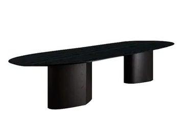 MONOPLAUTO MAXXXI - Oval wooden table by Miniforms