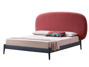 SHIKO MAGNUM - Double bed with upholstered headboard by Miniforms