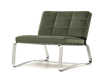 DELAUNAY QUILT - Sled base tufted fabric armchair by Minotti