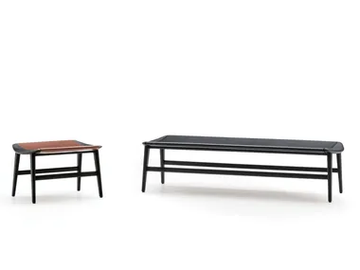 FYNN SADDLE HIDE - Tanned leather bench by Minotti