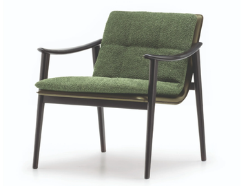FYNN SADDLE HIDE - Tanned leather easy chair with armrests by Minotti