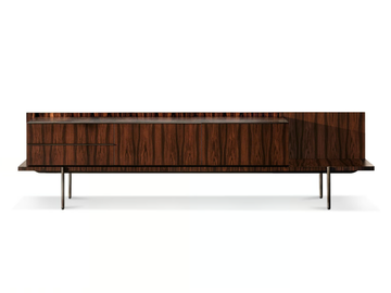 SUPERQUADRA - Sideboard in rosewood and ash by Minotti