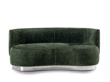 YVES ROUND - Curved fabric sofa by Minotti