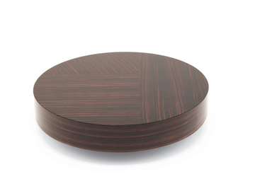 GEMINI - Low round ebony coffee table by MisuraEmme