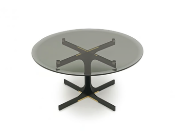 JANUS - Round glass coffee table by MisuraEmme