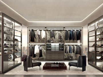 MILLIMETRICA - Sectional walk-in wardrobe with integrated lighting by MisuraEmme