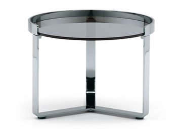 RING - Round glass and steel coffee table by MisuraEmme