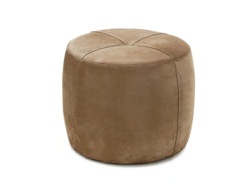 STONE - Round leather pouf by MisuraEmme