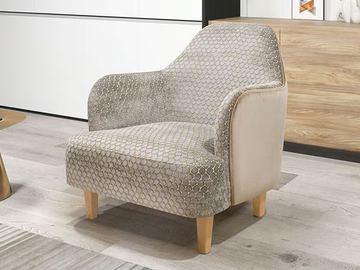 GRETA - Velvet easy chair with armrests by MitoHome