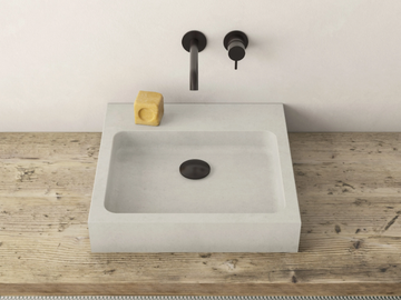 ELLE - Countertop square cement washbasin by Moab