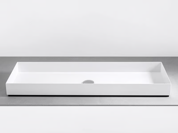 INDUSTRIAL LINE - Countertop rectangular metal washbasin by Moab
