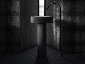 LVC - Freestanding round concrete washbasin by Moab