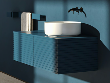MORE - Wall-mounted wooden vanity unit by Moab