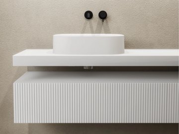 PLANE H.6 - Single wooden washbasin countertop by Moab
