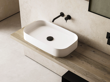 PLANK - Single wooden washbasin countertop by Moab