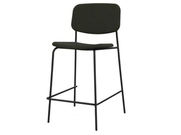 CAP 14 TTM / TTA - Upholstered fabric stool with back by Mobboli