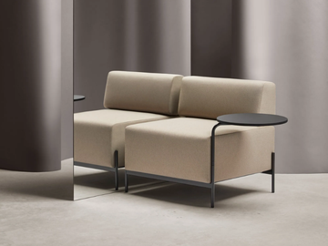 CONEK - Sectional modular armchair with integrated magazine rack by Mobboli