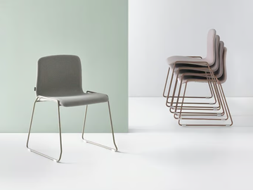 HUG 12 FP - Stackable sled base chair by Mobboli